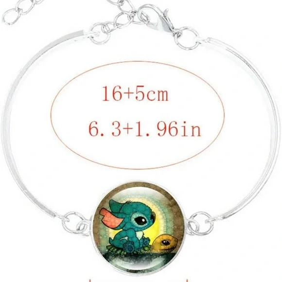 Disney Stitch jewelry set, New with pouch - Picture 3 of 4